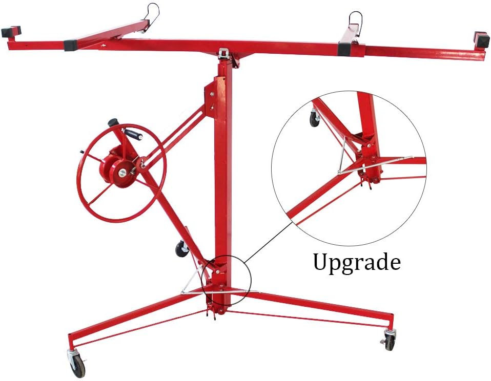 Axonl Drywall Lift, 11 Feet Drywall Panel Lift Hoist, Construction Rolling Caster Lifter for Lifting Panels, 150 lbs Wheel Lockable Drywall Panel Jack Lifter - Image 5