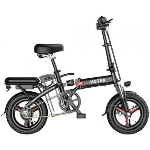 SALE & CLEARANCE Folding Electric Bike, 250W Electric Bike Suitable for Adults and Teenagers Removable Battery Fat Tire Electric Bike Beach Snow Bicycle, Best Fathers Mothers Lovers (Black) - Image 3