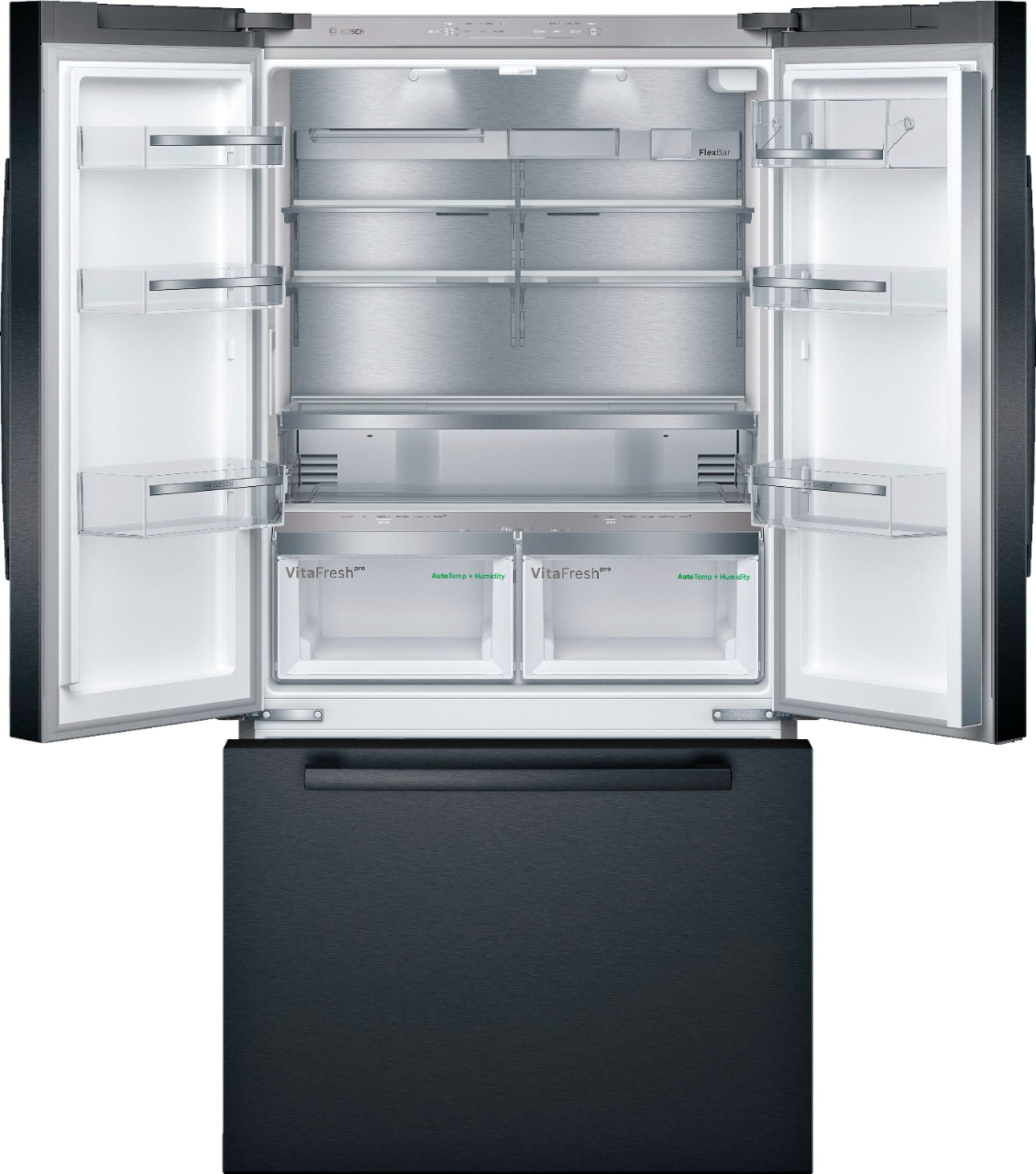 Bosch – 800 Series 21 Cu. Ft. French Door Counter-Depth Smart Refrigerator – Black stainless steel - Image 8