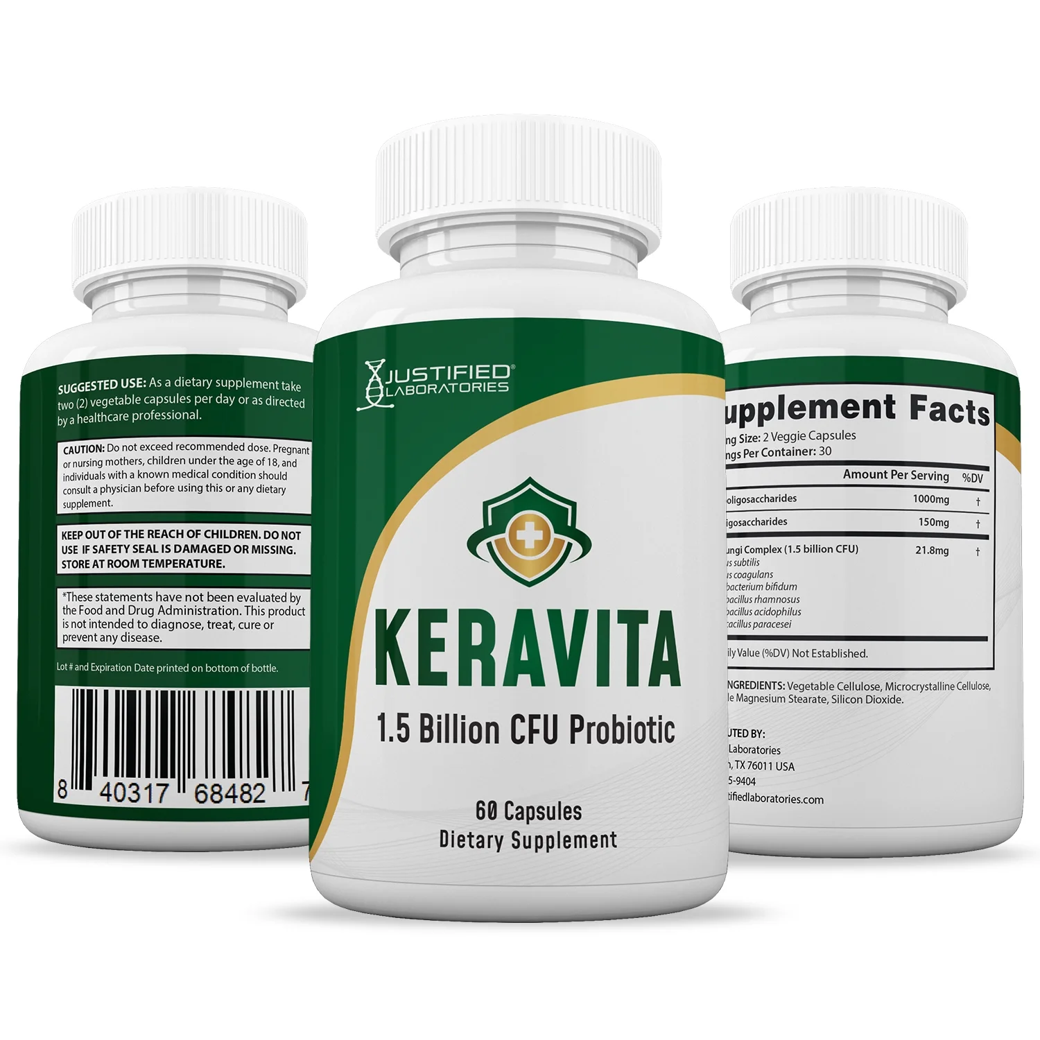 (5 Pack) Keravita 1.5 Billion CFU Probiotic Nail Support 300 Capsules - Image 6
