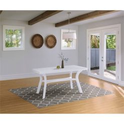 Alternative view of Atlin Designs 55×22 Resin Patio Dining Table in White