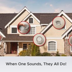 Alternative view of X-Sense Wireless Interconnected Combination Smoke and Carbon Monoxide Detector, 10-Year Battery Powered Fire and CO Alarm, SC06-W, Pack of 6