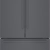 Bosch – 800 Series 21 Cu. Ft. French Door Counter-Depth Smart Refrigerator – Black stainless steel