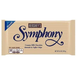 Hershey’s Symphony Creamy Milk Chocolate Almonds & Toffee Chips, 6.8-Ounce Bars (Pack of 6)