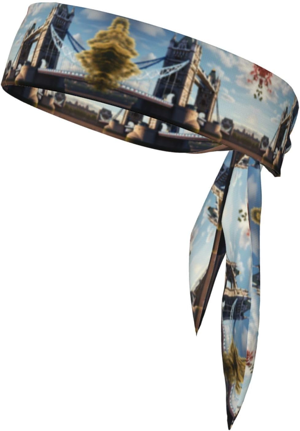 Sports Head Tie Made of Cotton Straps for Men & Women Moisture Wicking Athletic for Running, Gym, Working Out Historic Old Tower Bridge London Picture